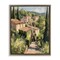 Stupell Industries Expressionist Village Buildings Floating Frame, design by Petal Prints Design